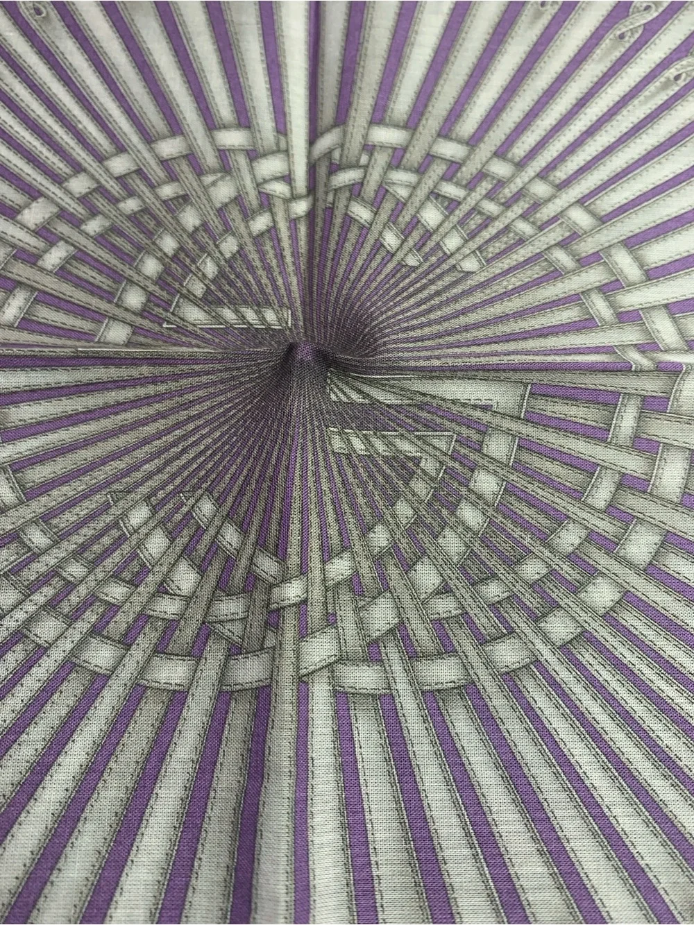 Gucci Purple Silk Scarf with Silver Accent Pattern